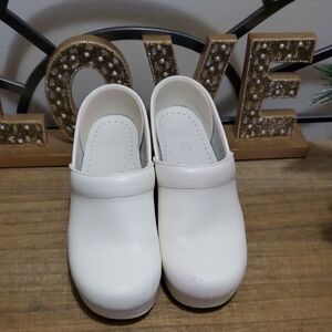 Dansko White Mules